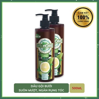 Dầu Gội Bưởi SPAHOME 500ml - Ngăn Gãy Rụng Tóc, Suôn Mềm Mượt