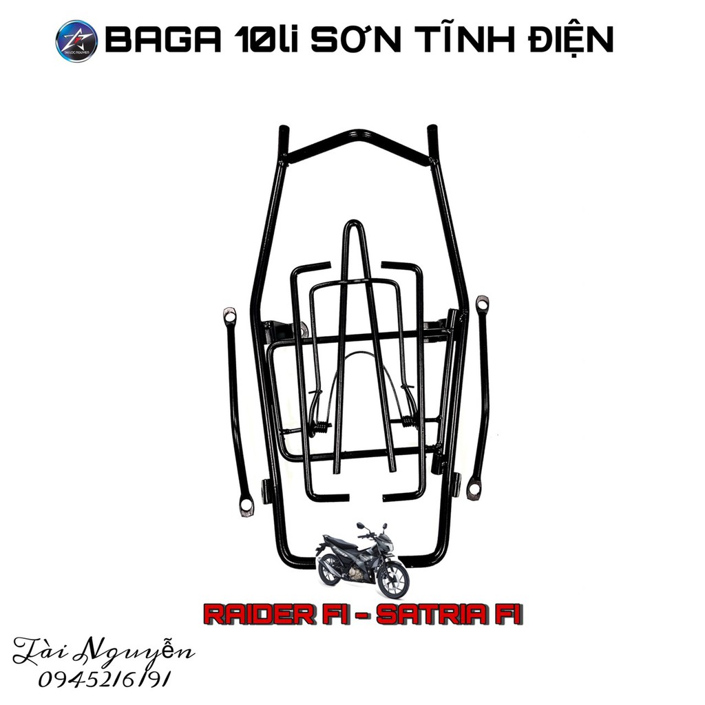 BAGA 10LI INOX CHO RAIDER/SATRIA XĂNG CƠ HOẶC FI