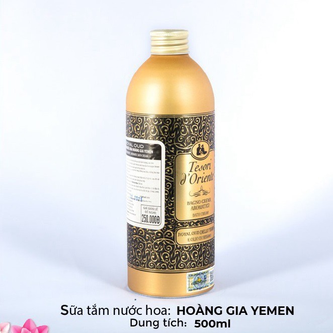 SỮA TẮM NƯỚC HOA TESORI D'ORIENTE ROYAL OUD HOÀNG GIA YEMEN ITALY 500ML