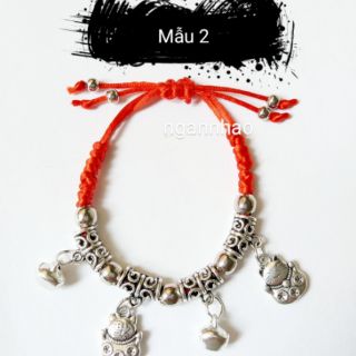 Vòng tay dây may mắn mix charm