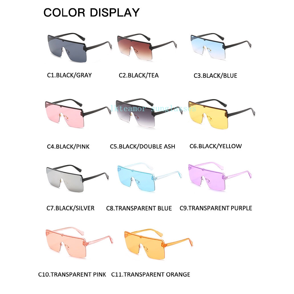 Kính Râm Oversize Gọng Vuông Thời Trang 2020