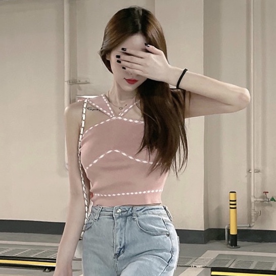 Áo croptop SUXI hai dây ôm dáng phong cách Hàn Quốc thời trang cho nữ