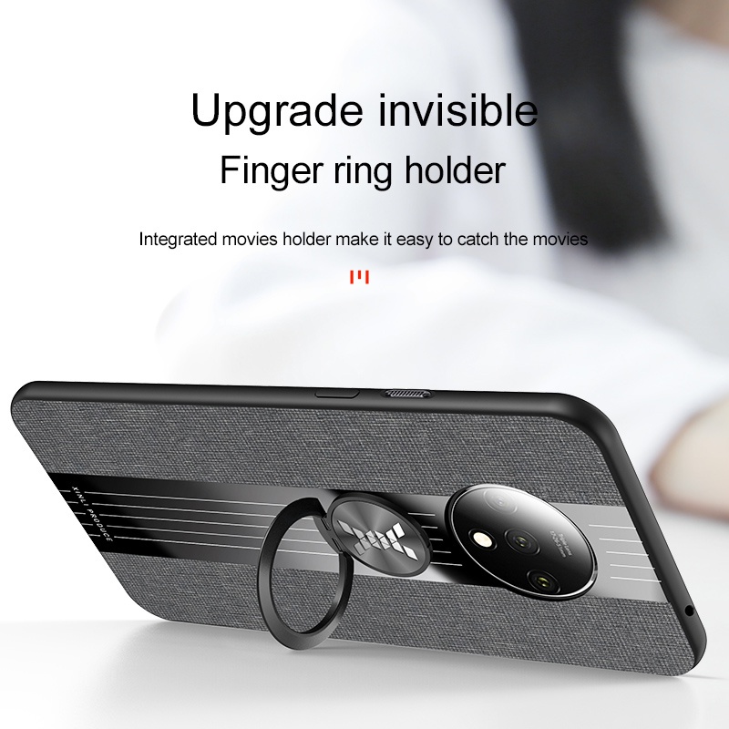Ốp Điện Thoại Silicone Mềm + PC + Vải Tản Nhiệt Chống Sốc Cho Oneplus 7T Pro 7 Pro 7tpro 7pro