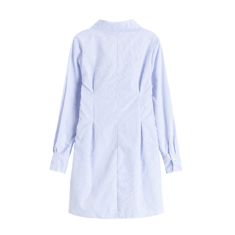 Đầm sơ mi peppermint dài tay kẻ sọc xinh xắn cho nữ 40135