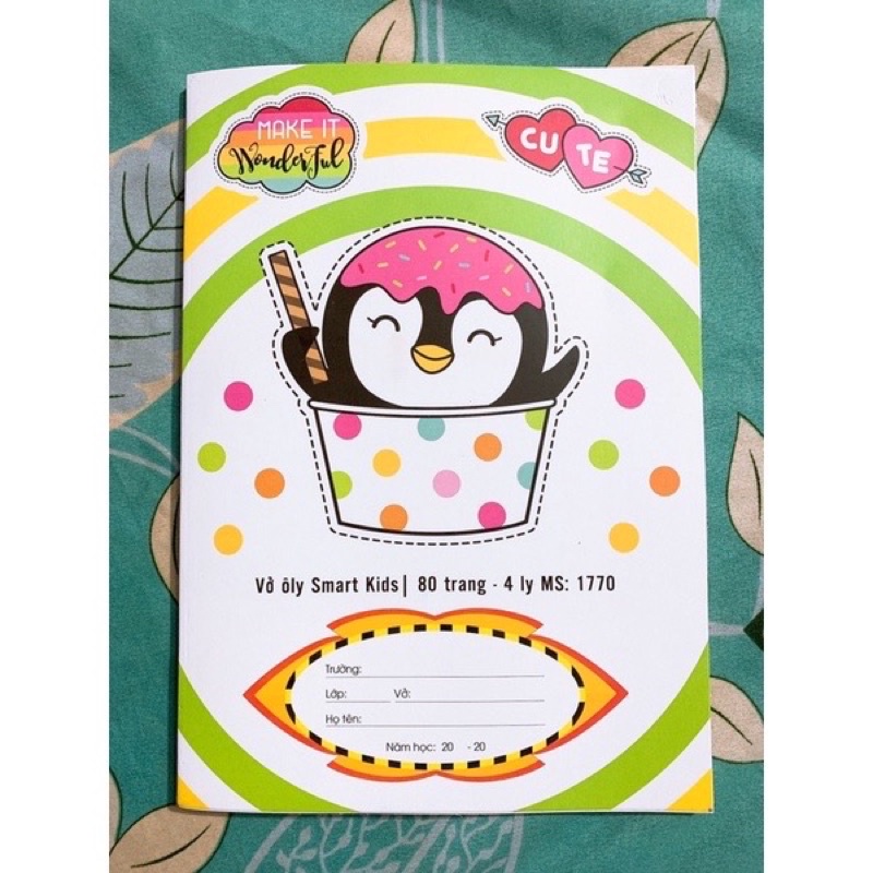 SỈ 10 tập vở 80trang ô ly smart kid HẢI TIẾN.Hàng cao cấp chống loá