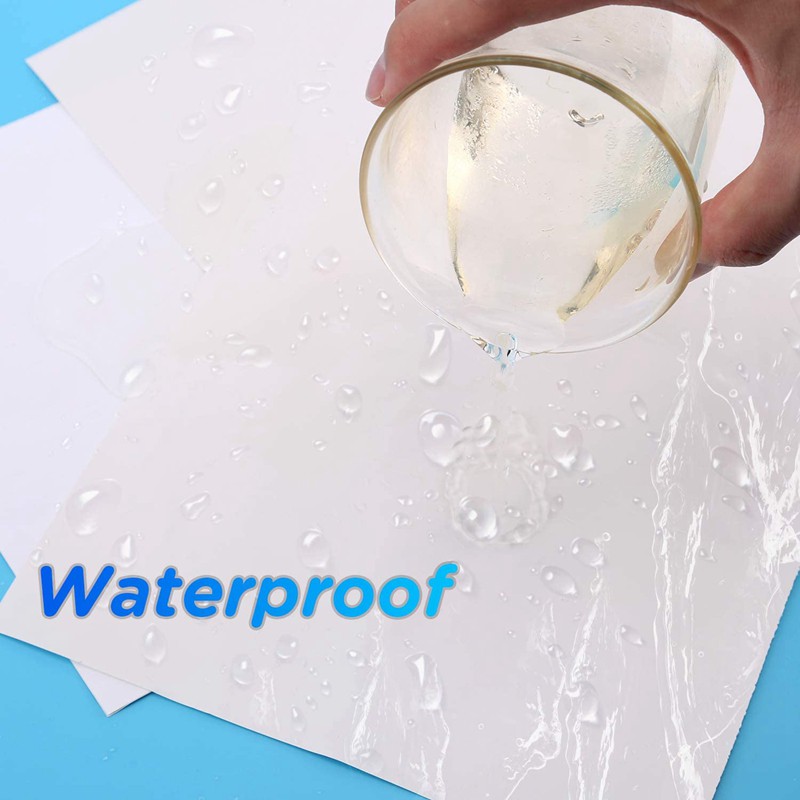 25 Sheets Printable Vinyl Sticker Paper Self-Adhesive Waterproof Matte White Printing Paper Sheet, for Inkjet Printer | WebRaoVat - webraovat.net.vn