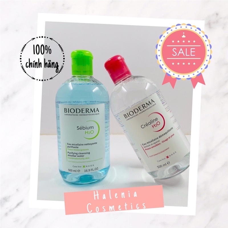 Nước tẩy trang làm sạch da mặt dịu nhẹ Pháp Bioderma 500ml