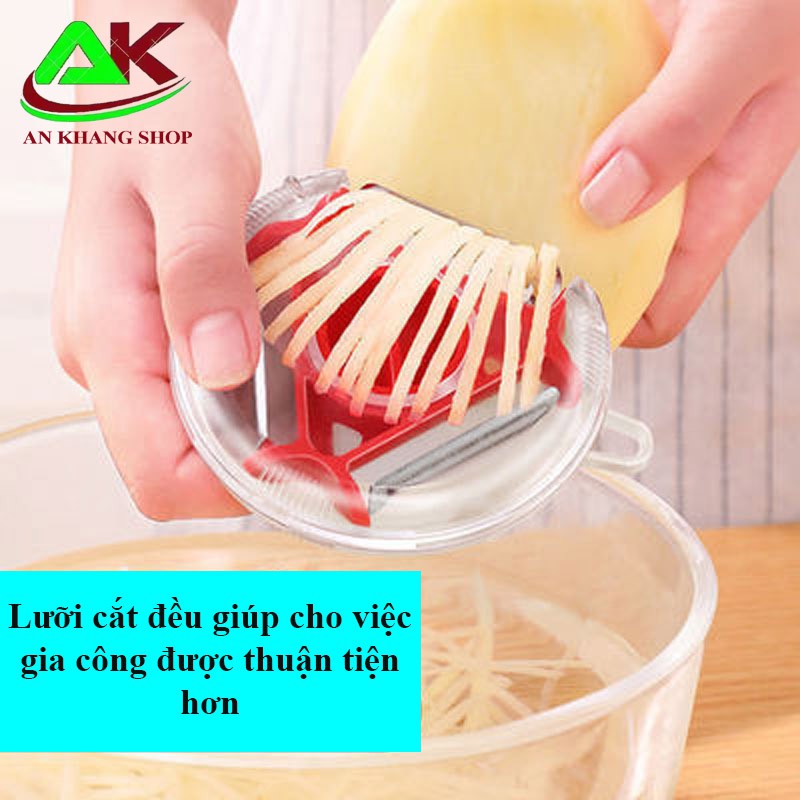 Dụng cụ gọt vỏ và bào sợi rau củ đa năng 3 trong 1