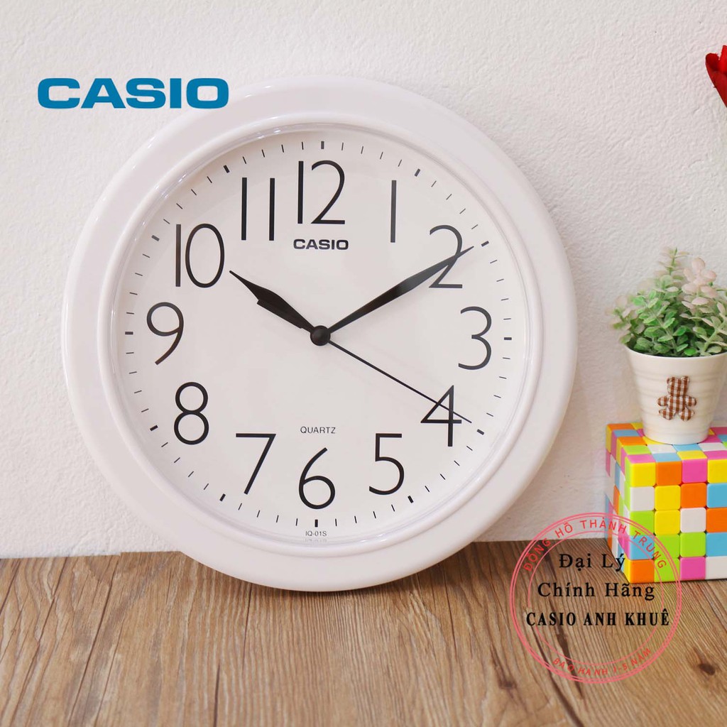 Đồng hồ treo tường Casio IQ-01S-7DF trắng