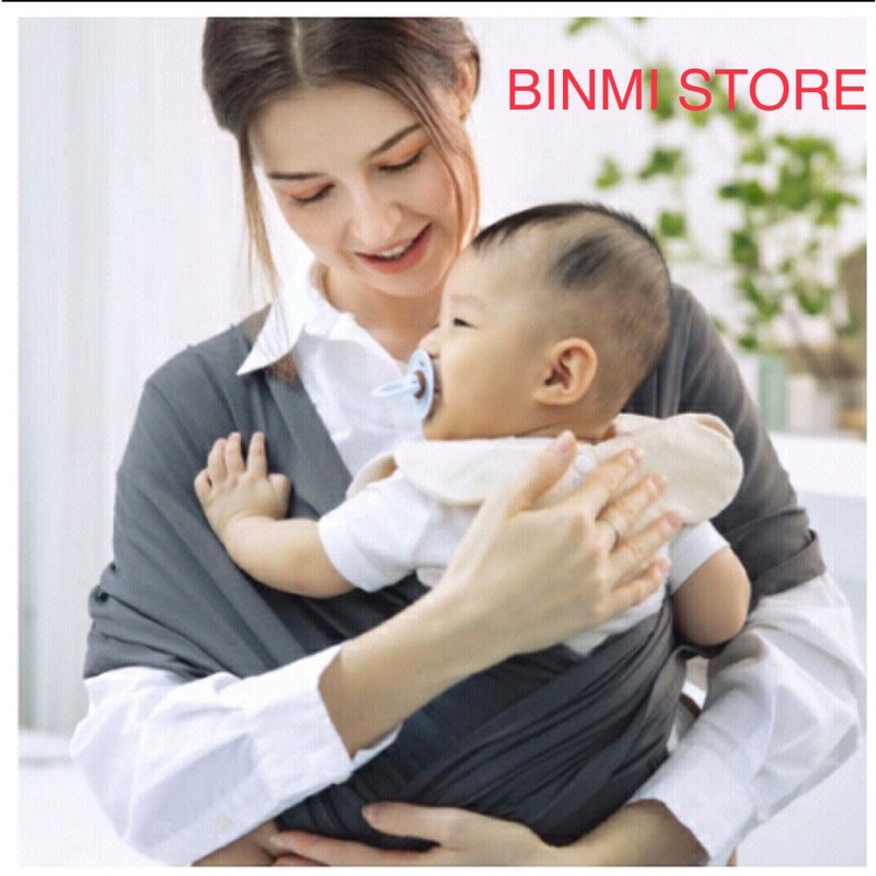 Địu em bé JUMY, địu vải cho bé sơ sinh chính hãng bằng cotton mịn mát, dịu nhẹ, tư thế M tốt cho bé