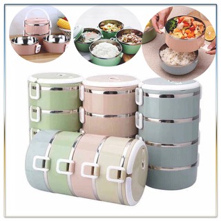 Cặp lồng lúa mạch 4 tầng -  - Cà Mên Giữ Nhiệt 4 Tầng Lúa Mạch