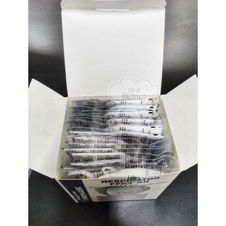 Hộp 20 khẩu trang N95 5 lớp FFP2 ProMask hàng chuẩn xuất Châu Âu ngăn vi khuẩn, 99% bụi mịn PM2.5 | BigBuy360 - bigbuy360.vn