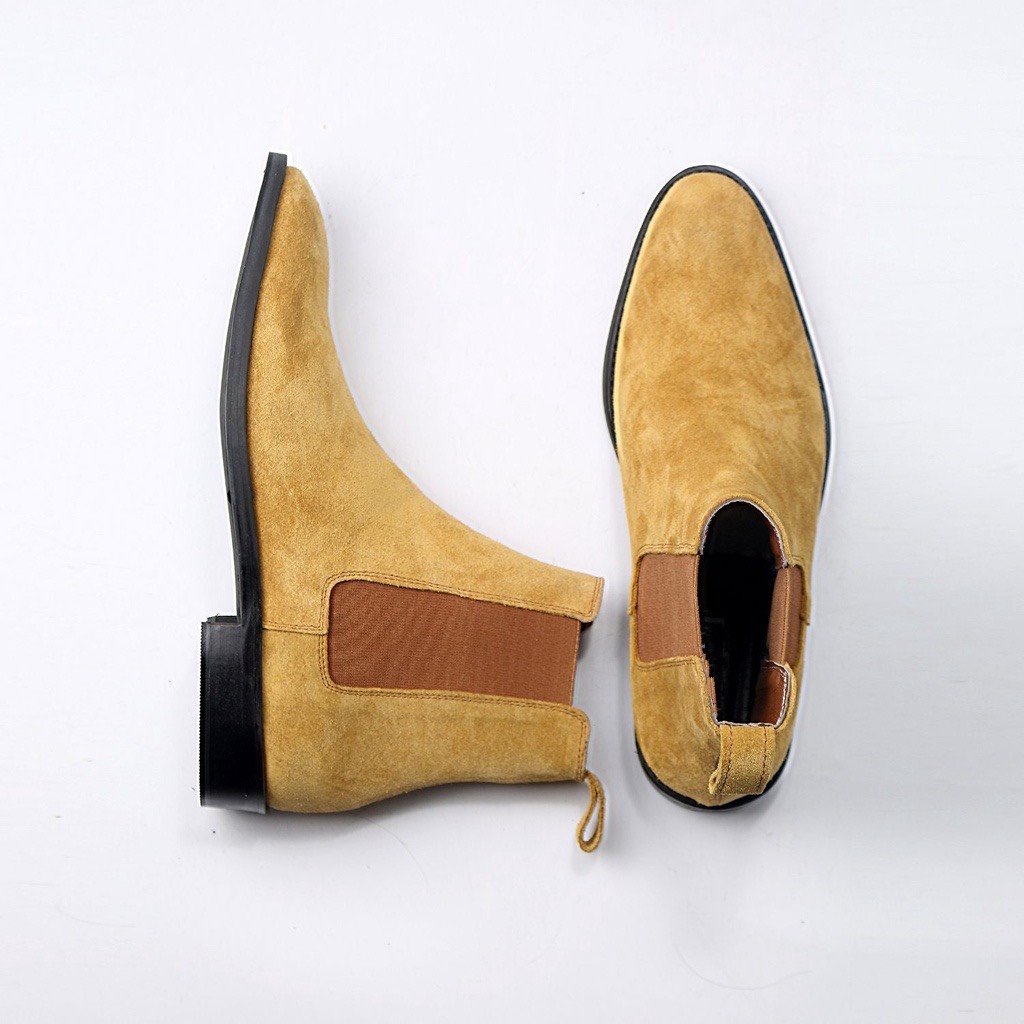 Giày Bốt Nam Da Lộn, Chelsea Boot Tobacco Cao Cấp