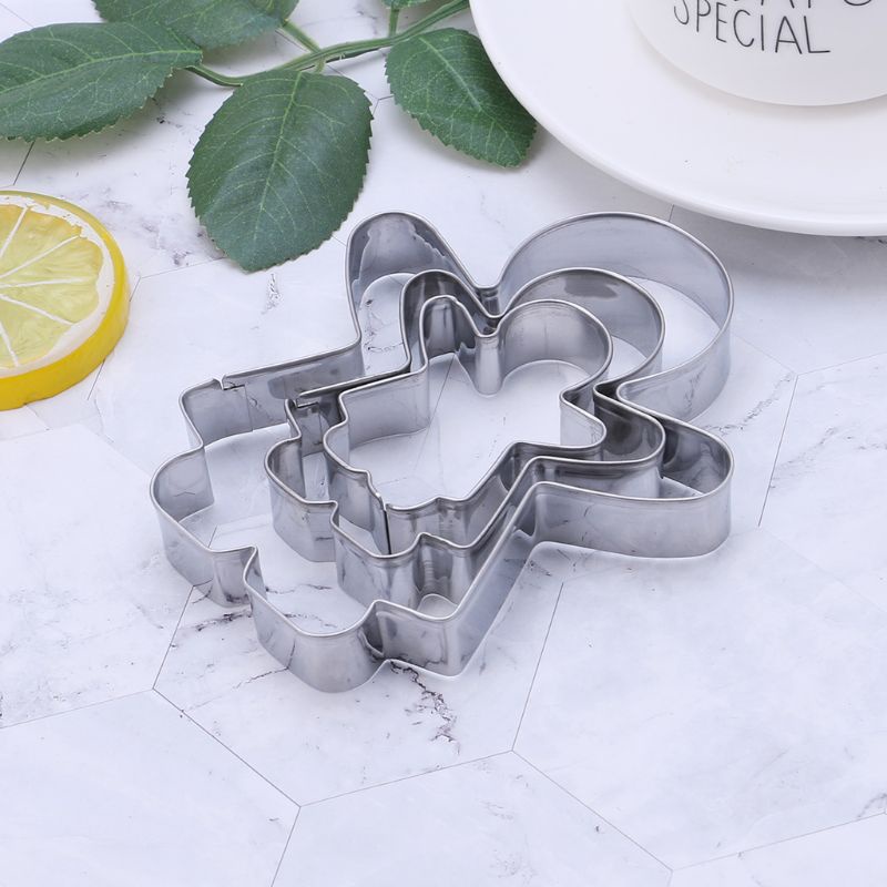 Khuôn Cắt Bánh Quy Bằng Kim Loại Hình Người Bánh Gừng Dễ Thương Cho Người Mới Bắt Đầu