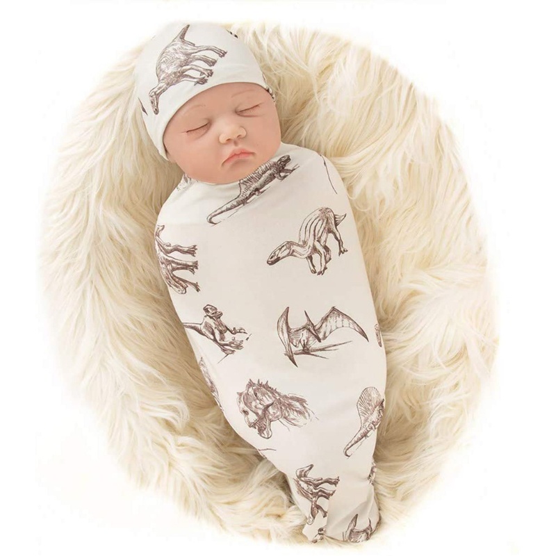 Mojito Túi Ngủ Quấn Đầu Và Nón In Họa Tiết Cho Trẻ Sơ Sinh