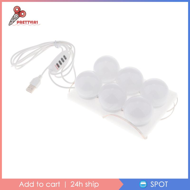 [Prettyia1] Bộ Bóng Đèn LED Gắn Gương Trang Điểm Phong Cách Hollywood