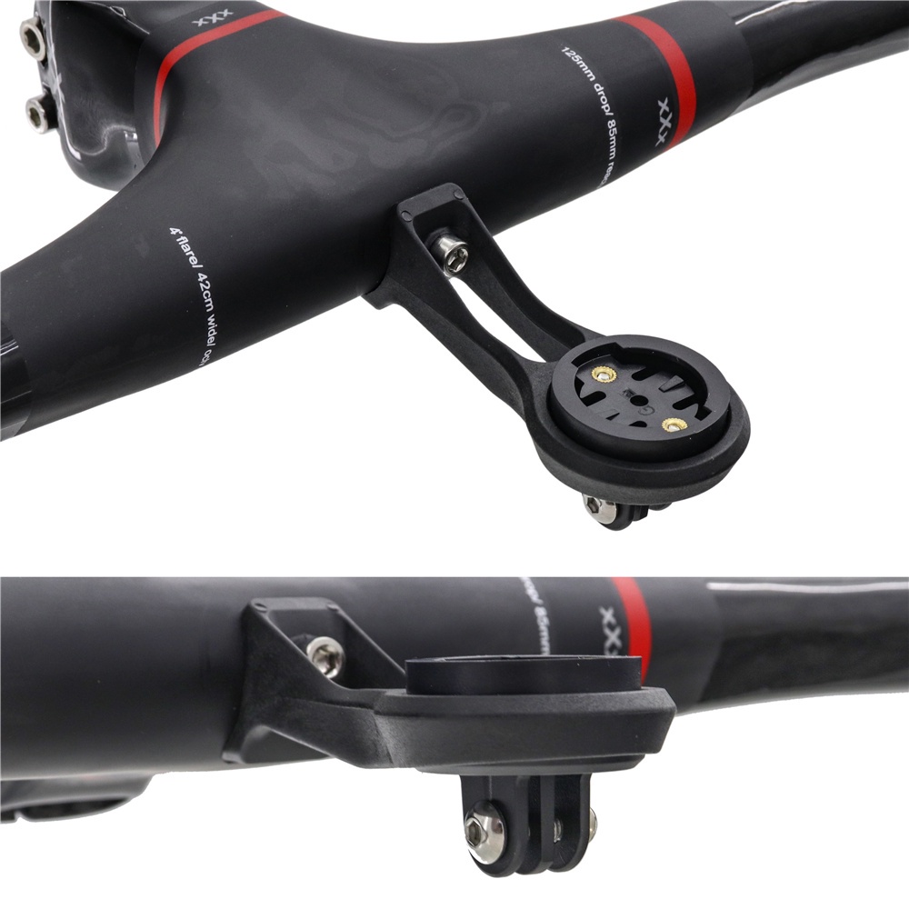 Giá Đỡ Mở Rộng Bằng Nhựa Màu Đen Kèm Vòng Đệm Cho Garmin/Bryton/Wwahoo/Catey