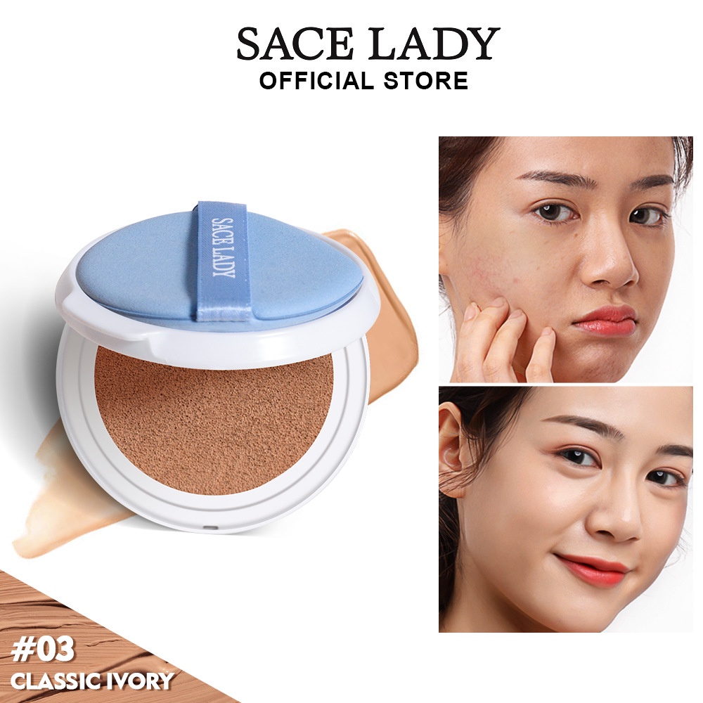 SACE LADY Oil Control Face Powder Matte Waterproof Flawless Setting Powder Compact Face Makeup With Puff [Long Lasting,Smooth,Lightweight] okase