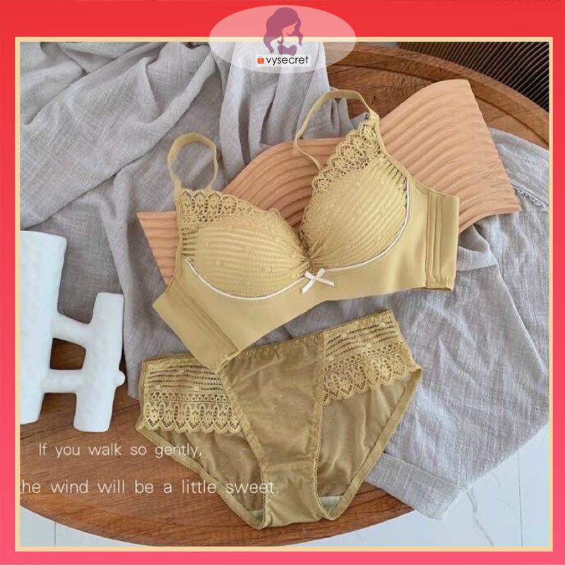 BỘ ĐỒ LÓT SIÊU NÂNG NGỰC[ KÈM QUÀ TẶNG ]set áo ngực cao su non thông hơi tạo phom đẹp với thiết kế ren trẻ trung | BigBuy360 - bigbuy360.vn