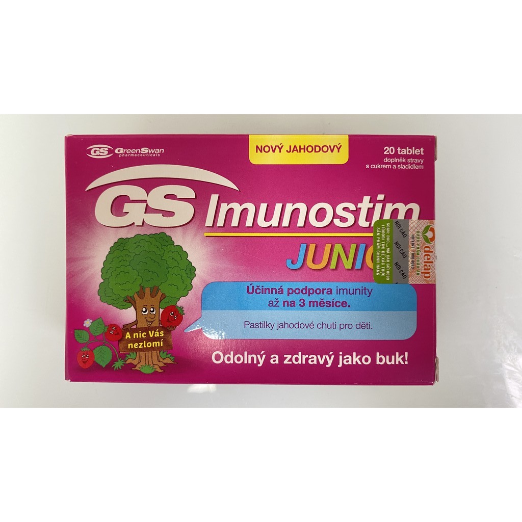 [Mã 99FMCG giảm 7% đơn từ 500K] GS Imunostim Junior - Tăng cường miễn dịch và sức khỏe đường hô hấp (Hộp 20 Viên)