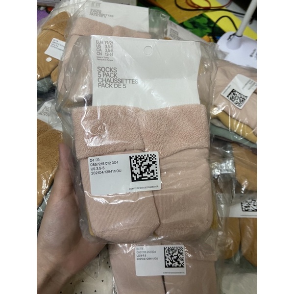 Set 5 đôi tất HM auth cho bé