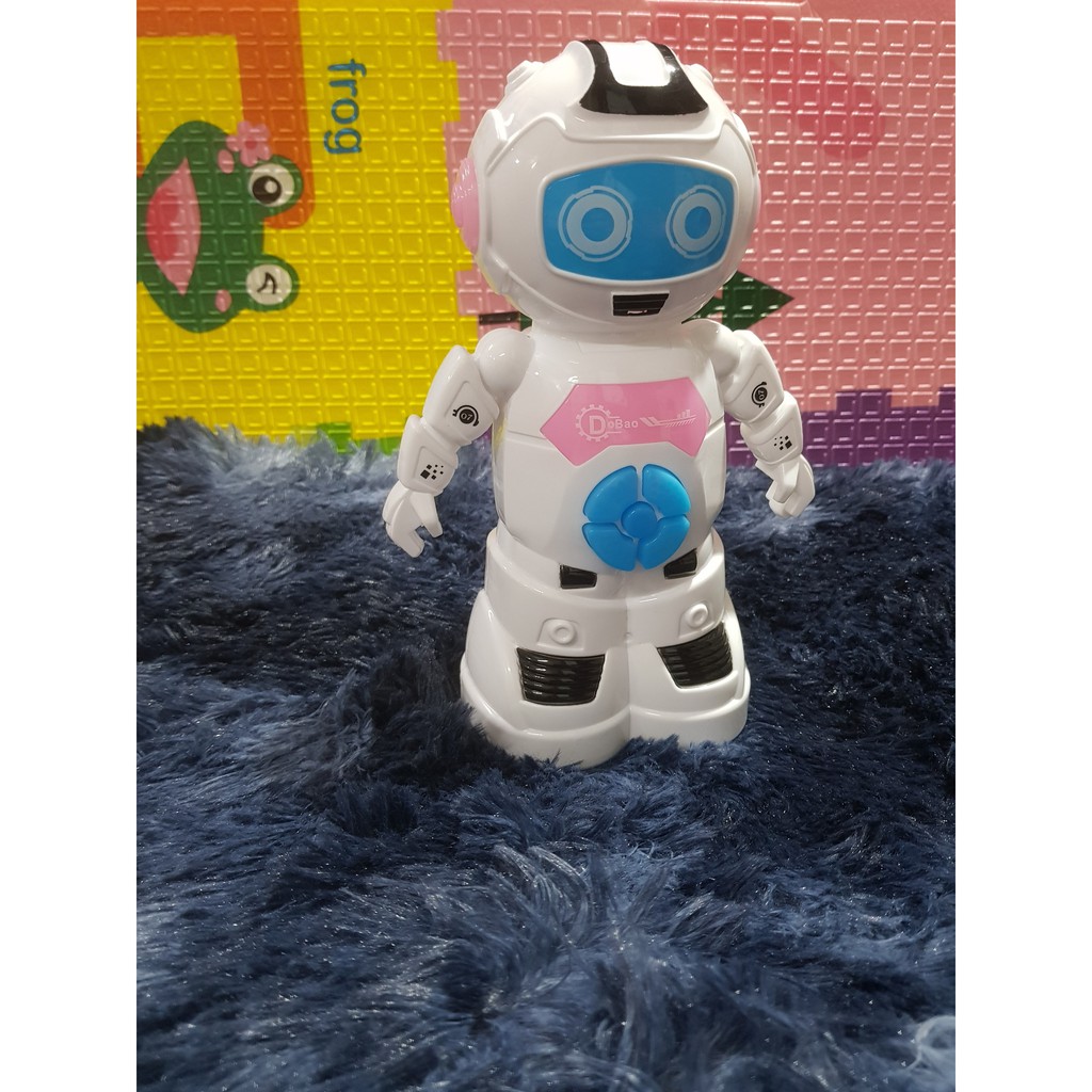 (BÁN LỖ LẤY ĐƠN) TRÒ CHƠI ROBOT DÙNG PỊN PHÁT NHẠC CÓ ĐÈN CÓ KHỚP TAY SIÊU BỀN DÀNH CHO BÉ TRAI TĂNG KHẢ NĂNG THÍNH GIÁC