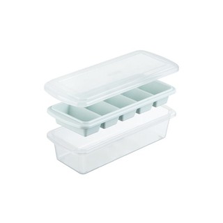 Khay đá 5 viên dành cho tủ lạnh có nắp đậy kèm hộp đựng đá tiện lợi kháng khuẩn Kari inochi