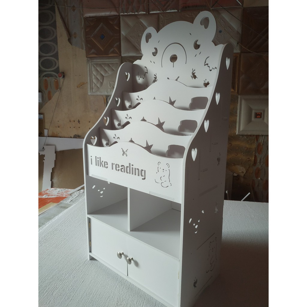 Kệ Sách Gấu Cánh Cửa Cho Bé PVC