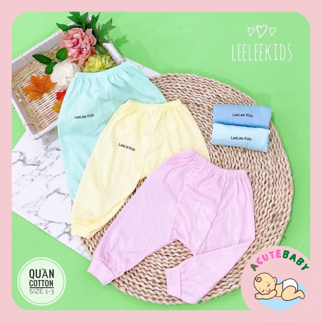 Quần dài sơ sinh đáp đũng đóng bỉm thoải mái cho bé - VUBABY