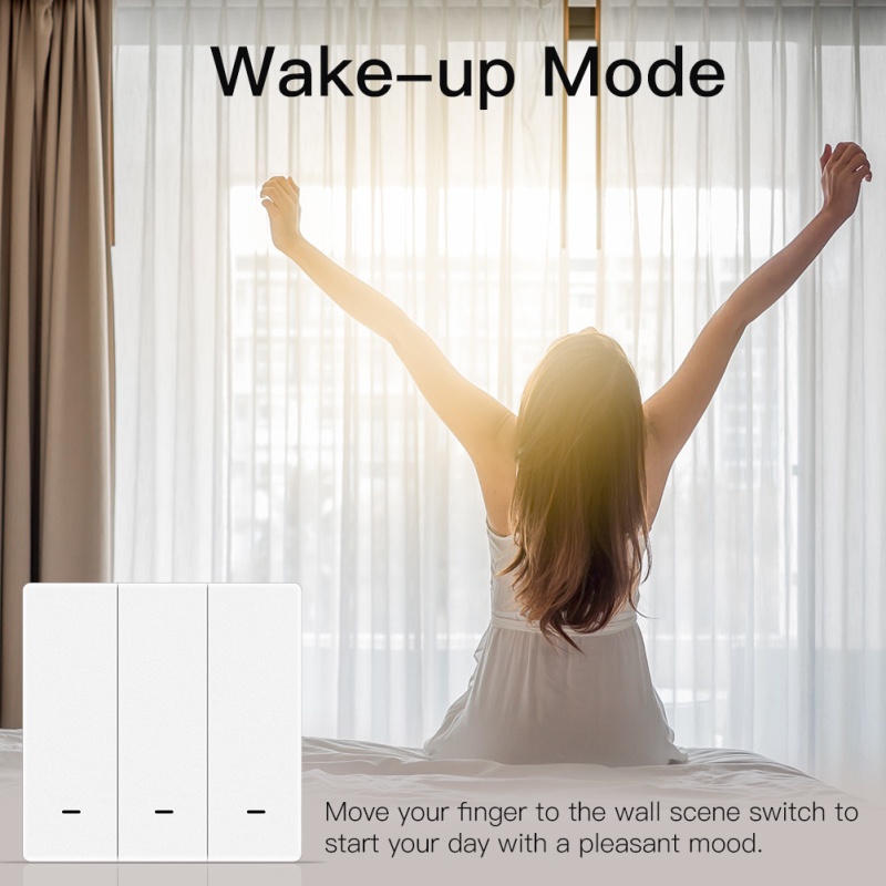 Aubess Tuya ZigBee Không Dây Cảnh Chuyển đổi đẩy Tường Nút điều Khiển đa Kịch Bản ứng Dụng Pin Powered Thông Minh Liên Kết ứng Dụng Di động điều Khiển