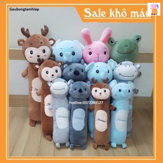 Gối ôm thú bông gấu bông Tuần lộc Bò xám Voi Gấu xám💝FREESHIP🍅Chất liệu vải co giãn cao cấp nhồi bông gòn