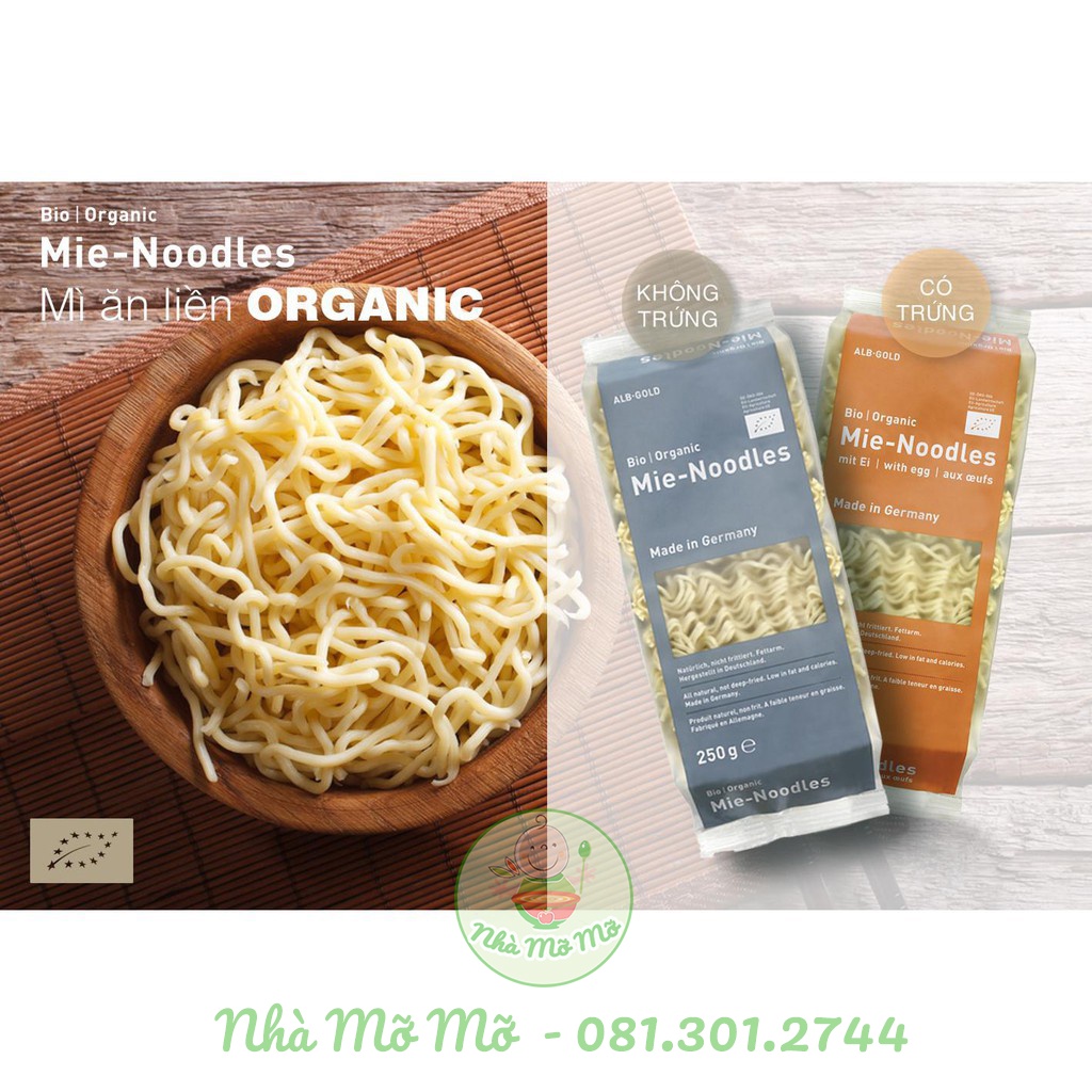 Mì Hữu Cơ Ăn Liền Cho Bé  Alb-Gold Organic Instant Noodles Đức - Nhà Mỡ