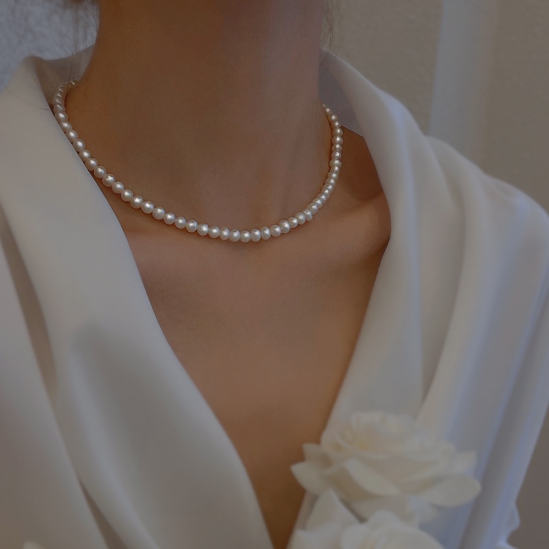Vòng cổ phối hạt ngọc trai giả sang trọng hợp thời trang