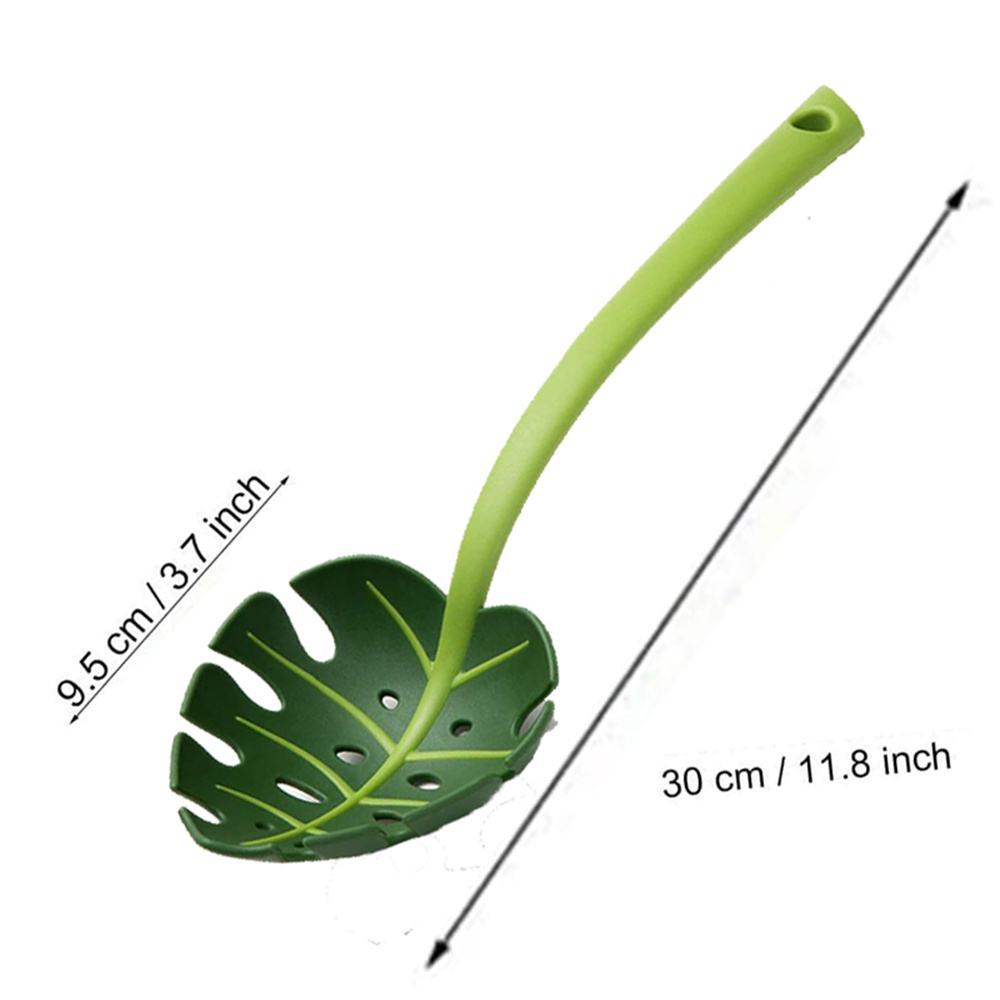 Muỗng múc mì ý hình rùa cán dài màu xanh lá đa năng tiện dụng cho nhà bếp