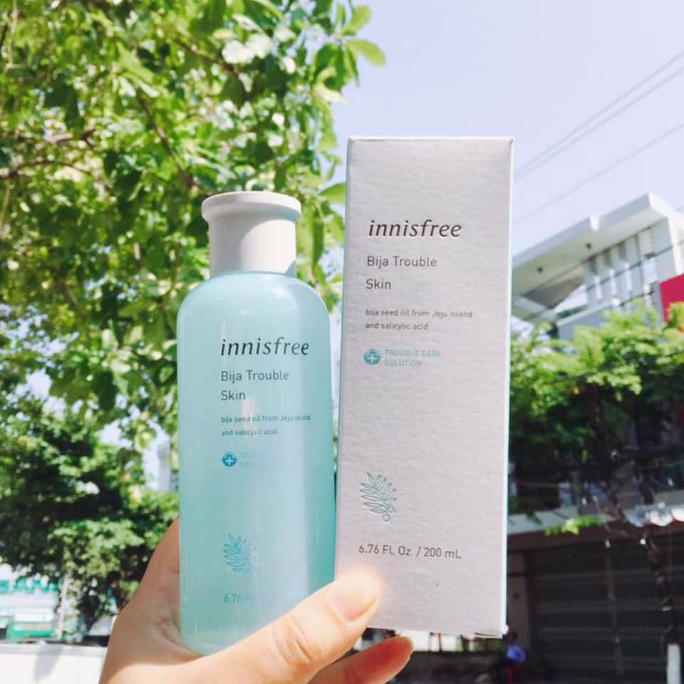 Nước Hoa Hồng Cho Da Mụn Sưng Đỏ Khẩn Cấp Innisfree Bija Trouble Skin 200ml [CÓ MÃ GIẢM GIÁ]