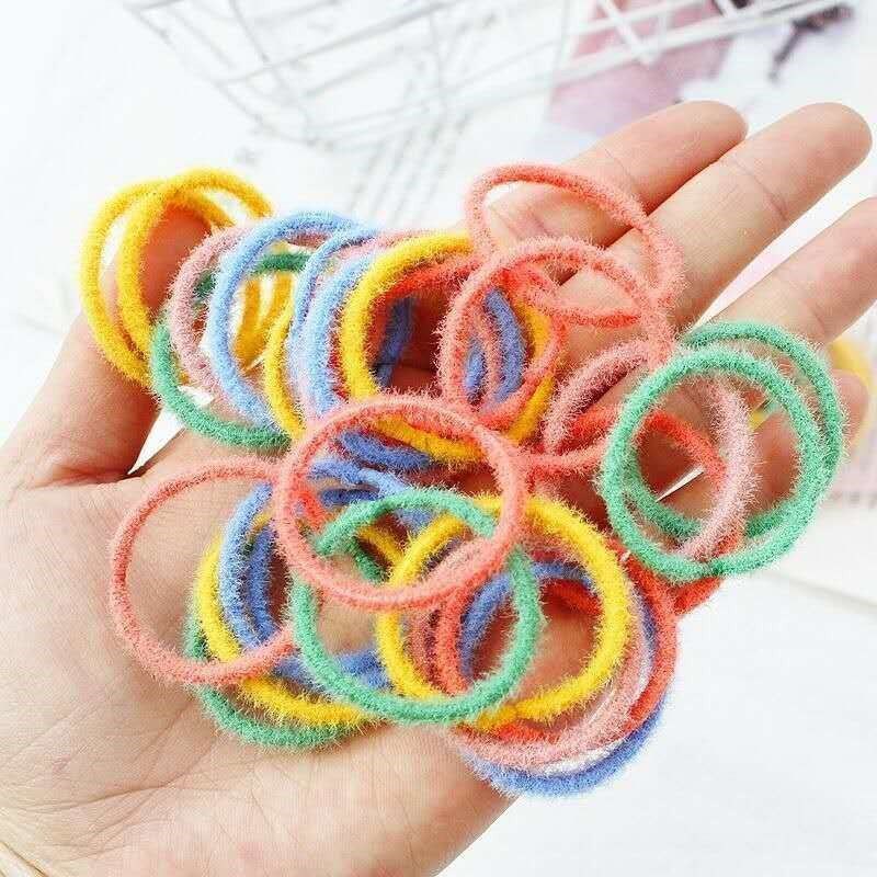 Set 100 Dây Cao Su Buộc Tóc Dễ Thương Cho Bé