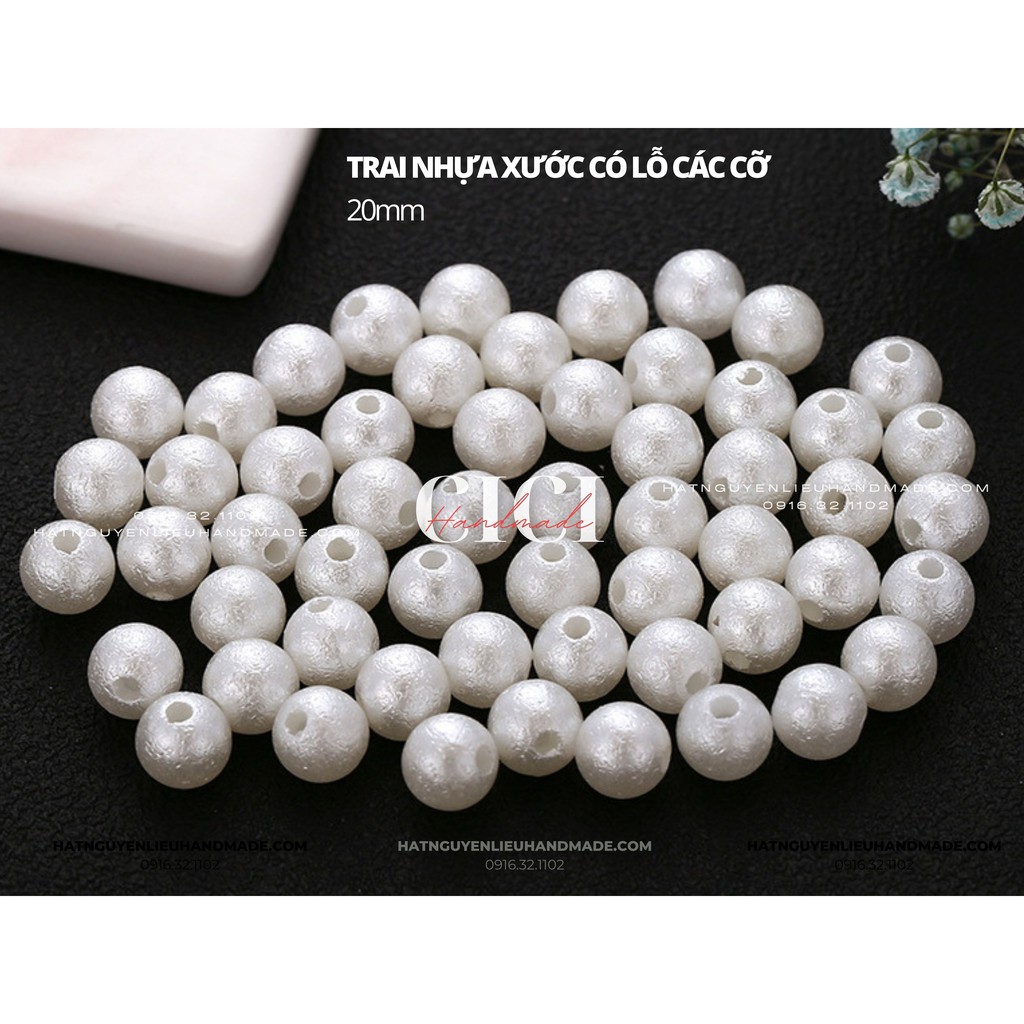 Trai xước trai nhám có lỗ các cỡ Cici Handmade nguyên liệu DIY hạt đính kết, hạt pha lê hạt cườm đính kết trang sức