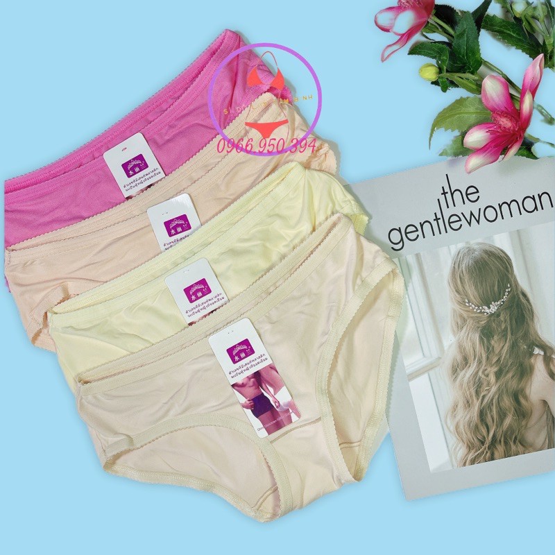Quần lót cotton 2108 lưng vừa thoáng mát thoải mái Freesize&lt;53kg