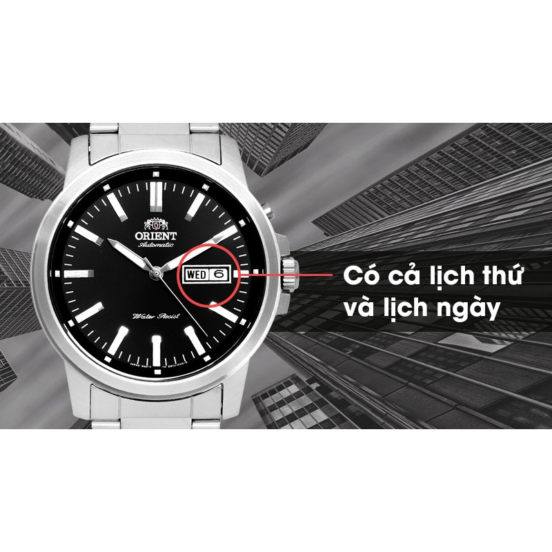 Đồng hồ Nam Chính Hãng Orient FEM7J003B9 , Automatic , Dây thép