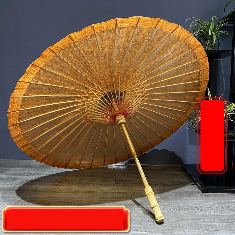 Ô dù màu Nâu che nắng mưa phong cách cổ trang xinh xắn cosplay độc đáo