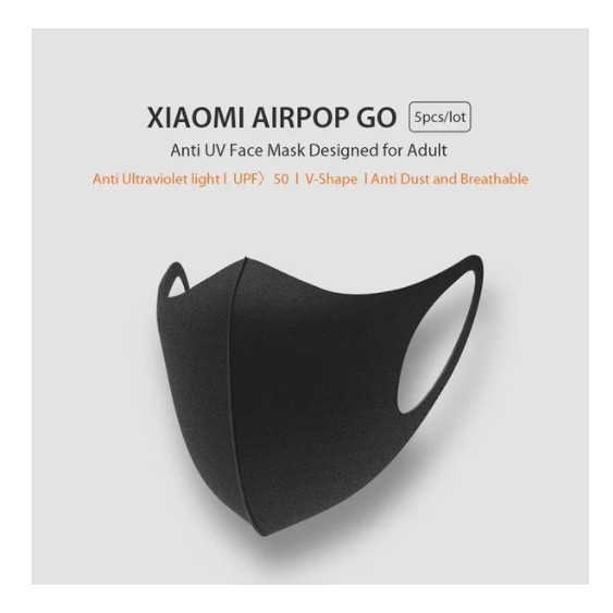 (Hàng Mới Về) Set 5 Khẩu Trang Xiaomi Airpop Go Chống Bụi / Virus / Ô Nhiễm Cho Người Lớn