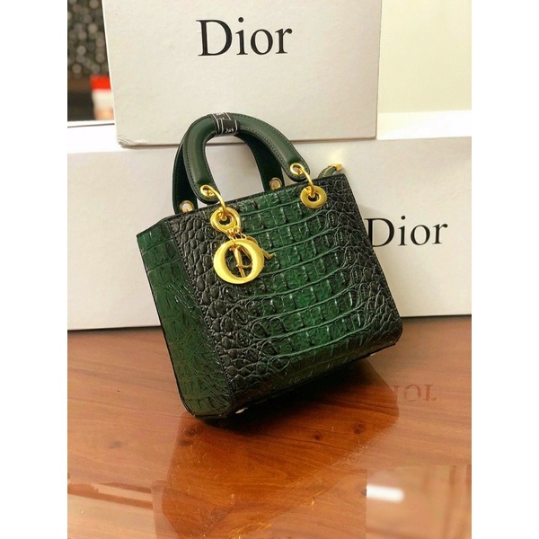 Túi xách Dior Da Cá Sấu , size 22cm Freeship