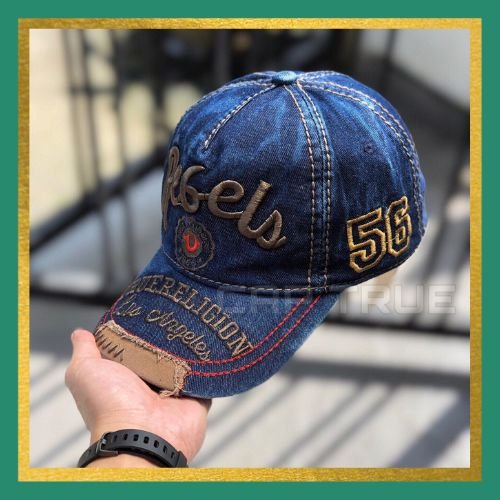 Nón Kết Ông Địa TRUE RELIGION JEAN Logo Thêu Thời Trang Nam Nữ Phố Nón Sài Gòn