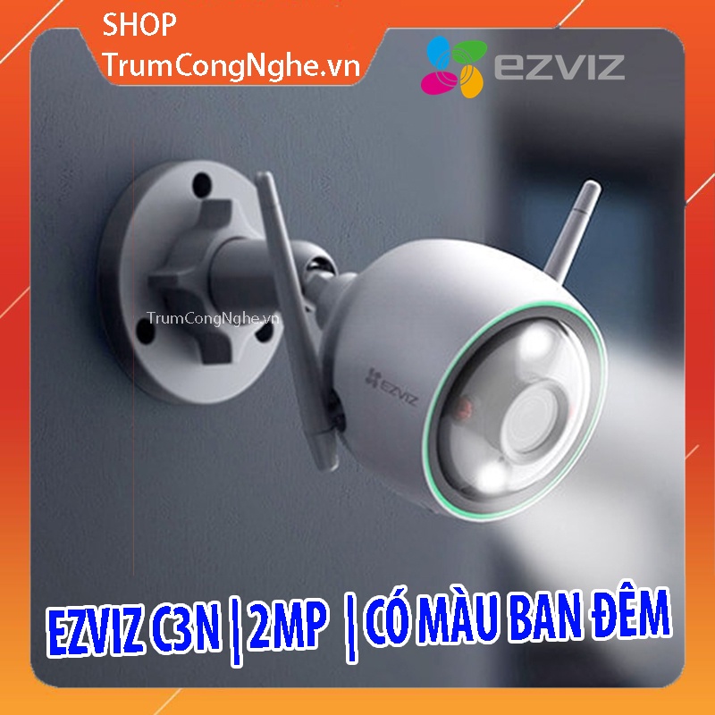 Camera EZVIZ C3N 2MP 1080P Nét FullHD Ngoài Trời Có Màu Ban Đêm Chống Nước, Công Nghệ Thông Minh AI