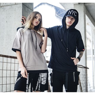 Áo thun Hoodie layer tay lỡ_Fox