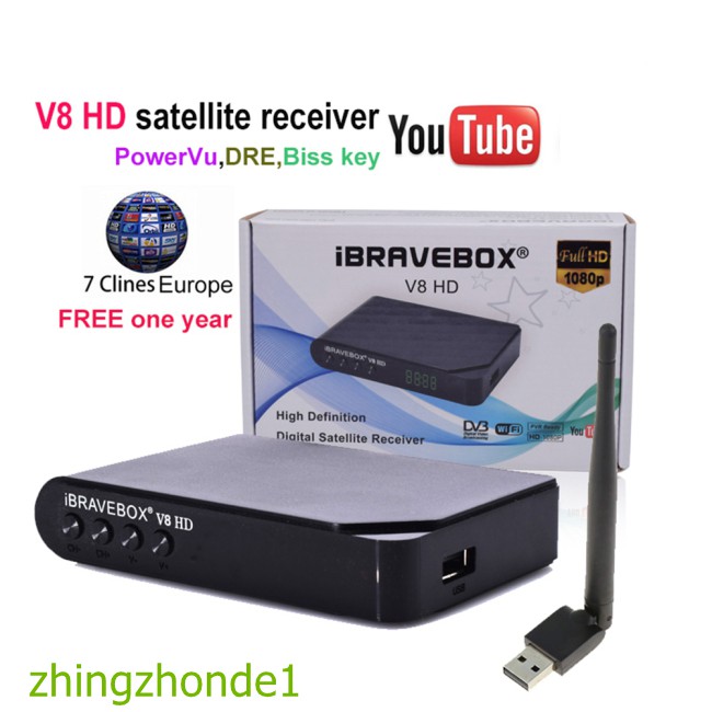 Đầu Thu Tín Hiệu Vệ Tinh Tv Kỹ Thuật Số Hot Ibravebox V8 Hd 1080p Dvb-S2