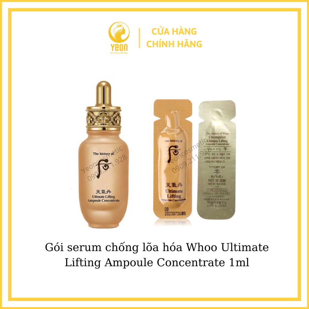 1 gói serum chống lõa hóa Whoo Ultimate Lifting Ampoule Concentrate
