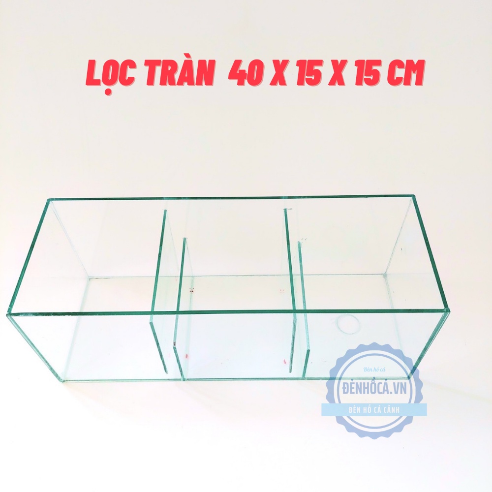 Lọc tràn bể cá bằng KÍNH 40cm cho hồ cá hồ thủy sinh