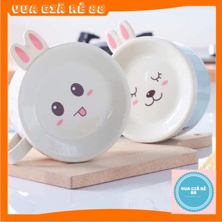 Ca úp mì tai thỏ ❤️free ship❤️ca úp mì , ruột inox giữ nhiệt tốt vỏ nhựa cách nhiệt tốt