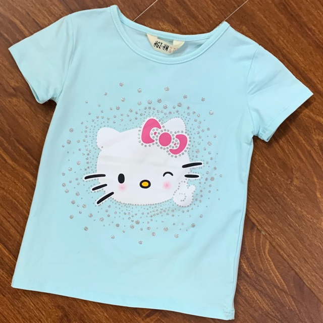 Áo phông cotton HM hình Hello Kitty chất mịn đẹp